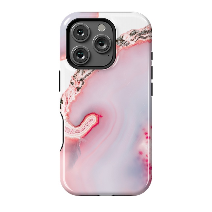 iPhone 16 Pro StrongFit Pink Agate Slices by  Utart