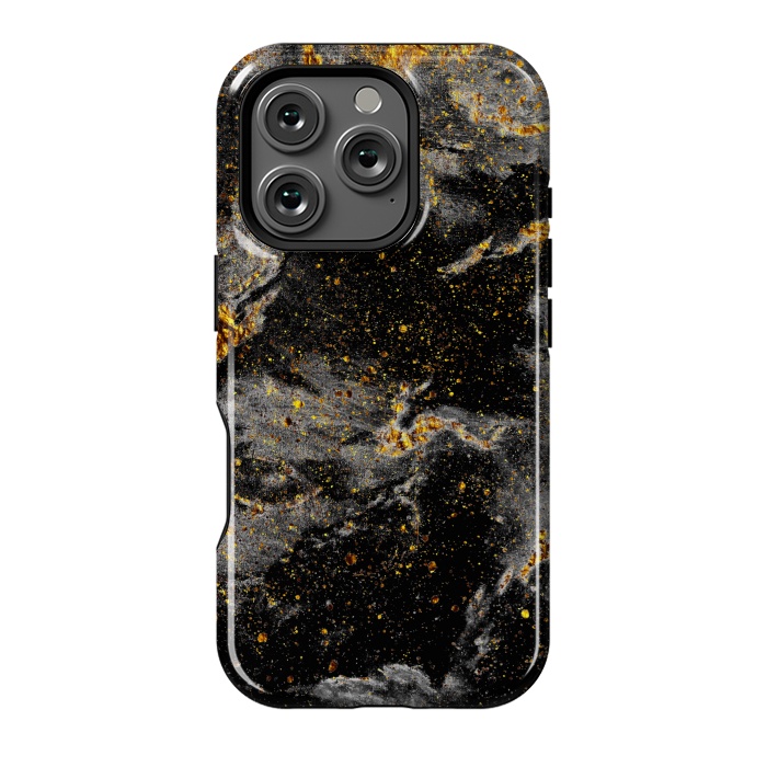 iPhone 16 Pro StrongFit Galaxy Black Gold by Gringoface Designs