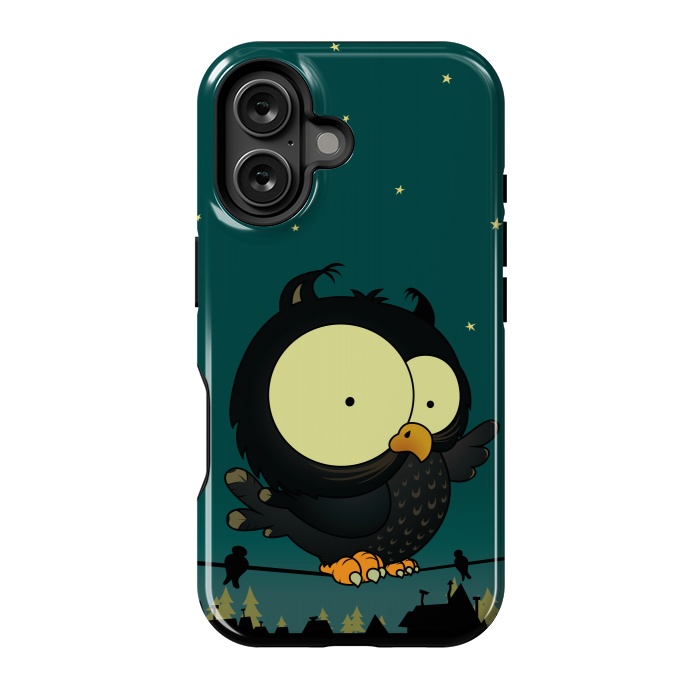 iPhone 16 StrongFit Little Owl by Mangulica