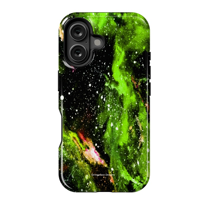 iPhone 16 StrongFit Green Galaxy by Gringoface Designs