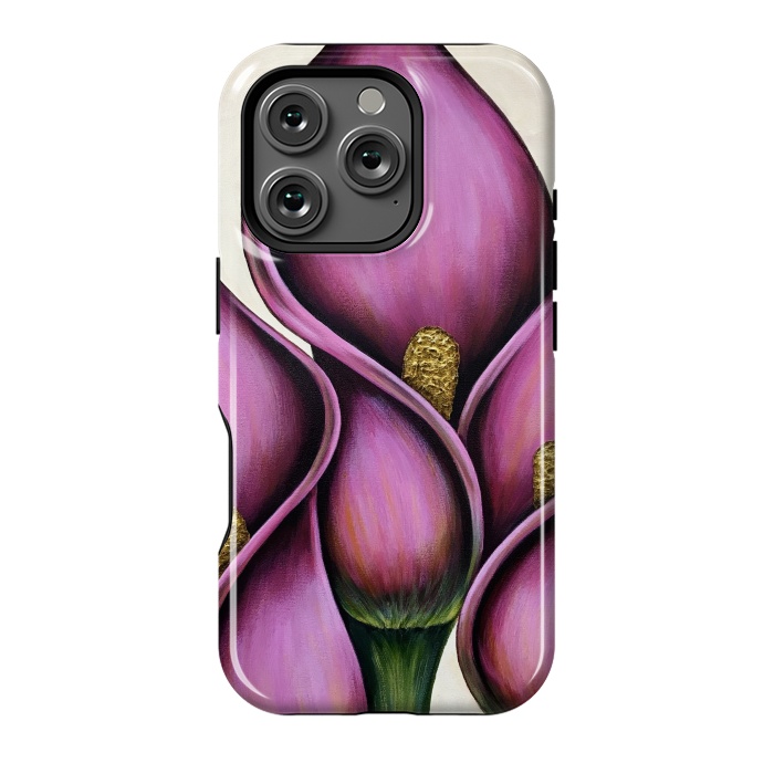 iPhone 16 Pro StrongFit New Pink Calla Lilies by Denise Cassidy Wood