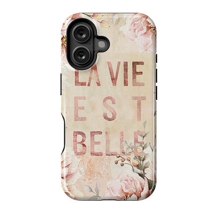 iPhone 16 StrongFit La Vie est Belle - Retro Flower Illustration by  Utart