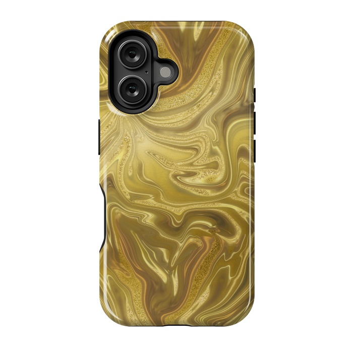 iPhone 16 StrongFit Liquid Gold by Andrea Haase