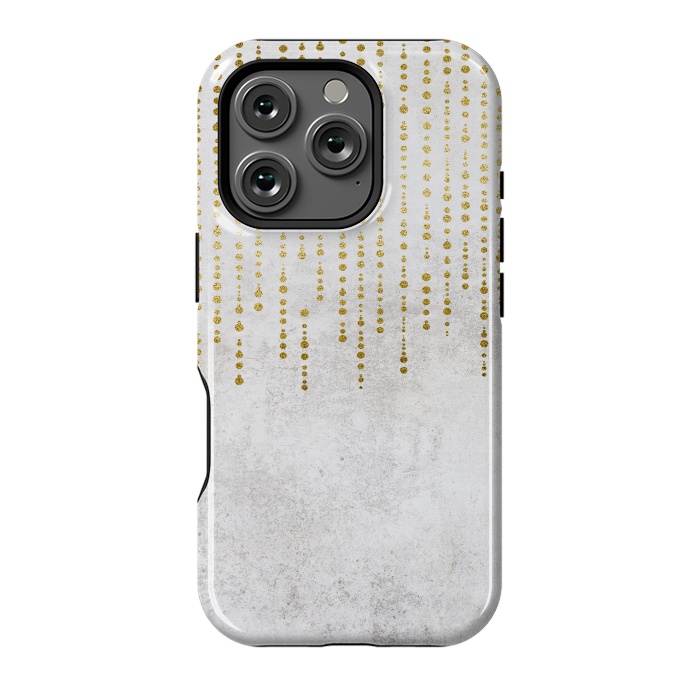 iPhone 16 Pro StrongFit Golden Rhinestone Embellishment by Andrea Haase