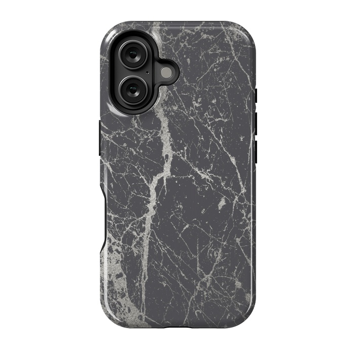 iPhone 16 StrongFit Elegant Silver Marble 2 by Andrea Haase