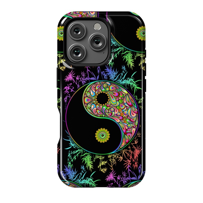 iPhone 16 Pro StrongFit Yin Yang Bamboo Psychedelic by BluedarkArt