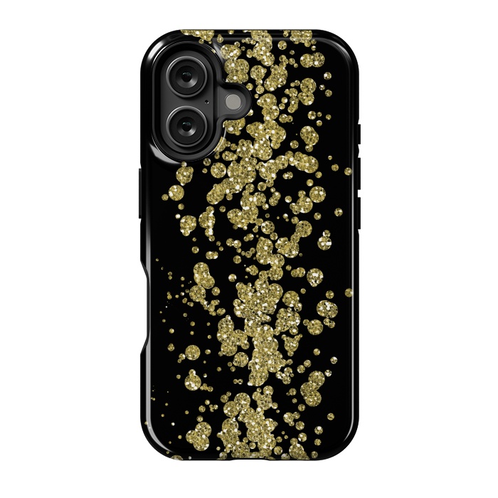 iPhone 16 StrongFit Glamorous Golden Glitter by Andrea Haase