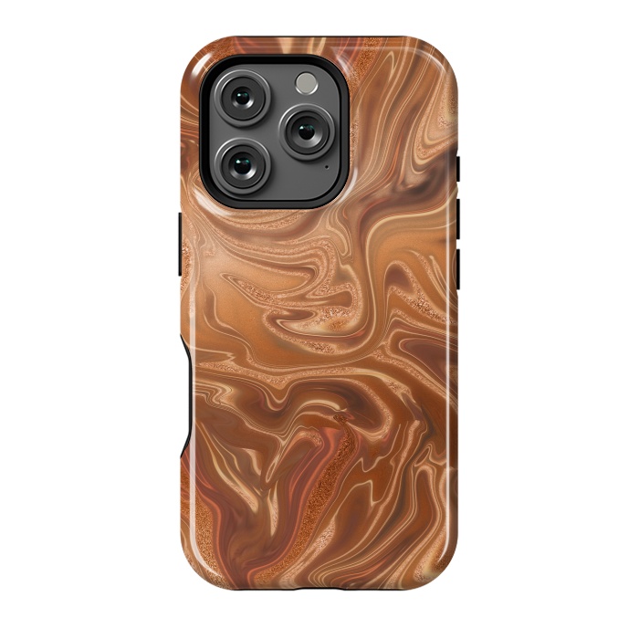 iPhone 16 Pro StrongFit Shimmering Copper Glamorous Luxury 2 by Andrea Haase