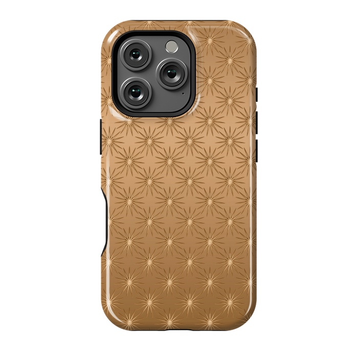 iPhone 16 Pro StrongFit Copper Star Pattern by Andrea Haase