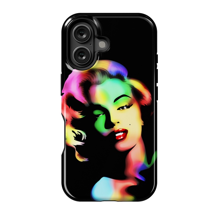 iPhone 16 StrongFit Marilyn Monroe Rainbow Colors  by BluedarkArt