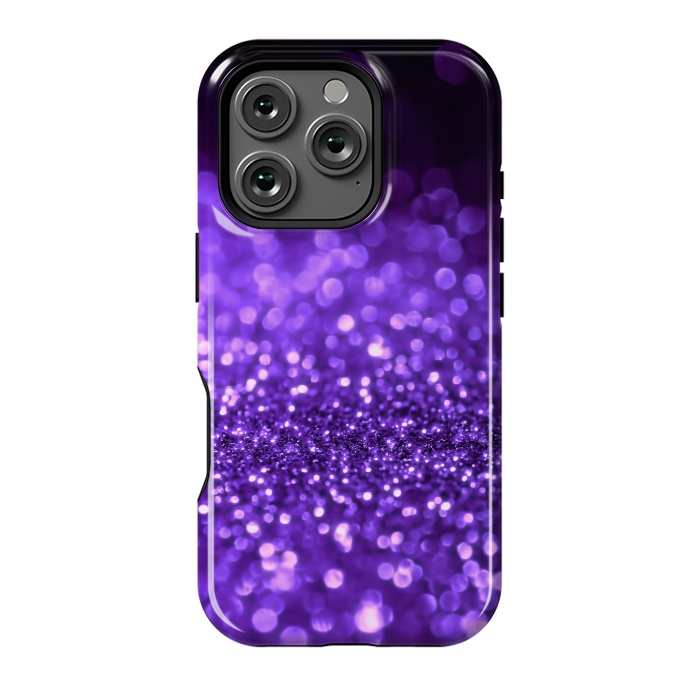 iPhone 16 Pro StrongFit Ultra Violet Faux Glitter by  Utart