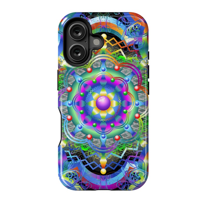 iPhone 16 StrongFit Mandala Universe Psychedelic  by BluedarkArt