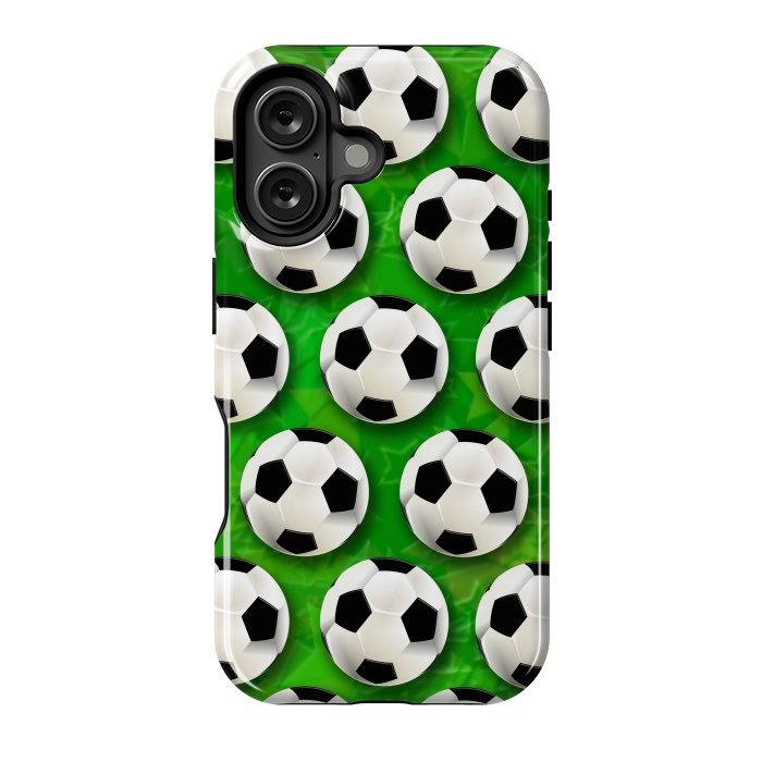 iPhone 16 StrongFit Soccer Ball Football Pattern by BluedarkArt