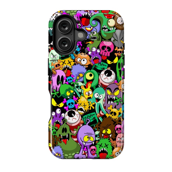 iPhone 16 StrongFit Monsters Doodles Characters Saga by BluedarkArt