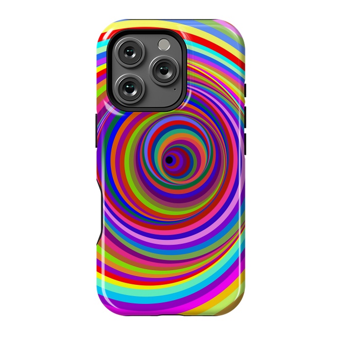 iPhone 16 Pro StrongFit Hypnotic Psychedelic Vertigo Hole by BluedarkArt