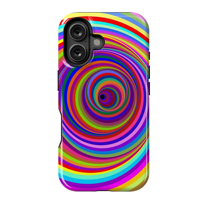 iPhone 16 StrongFit Hypnotic Psychedelic Vertigo Hole by BluedarkArt