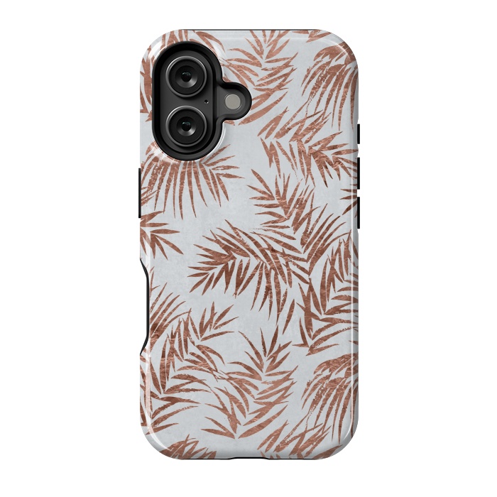 iPhone 16 StrongFit Copper Palm Leaves 2 by Andrea Haase