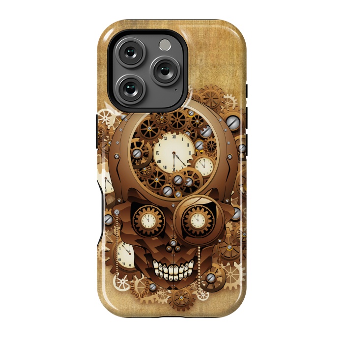 iPhone 16 Pro StrongFit Skull Steampunk Vintage Style by BluedarkArt