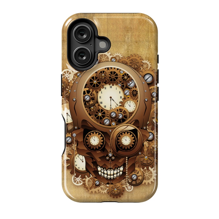 iPhone 16 StrongFit Skull Steampunk Vintage Style by BluedarkArt