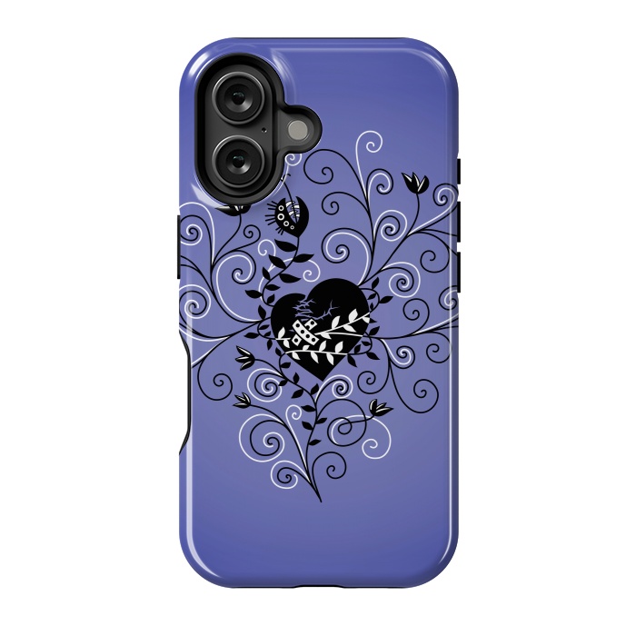 iPhone 16 StrongFit Dark Gothic Mended Broken Heart by Boriana Giormova