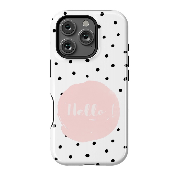 iPhone 16 Pro StrongFit Hello on polka dots  by  Utart