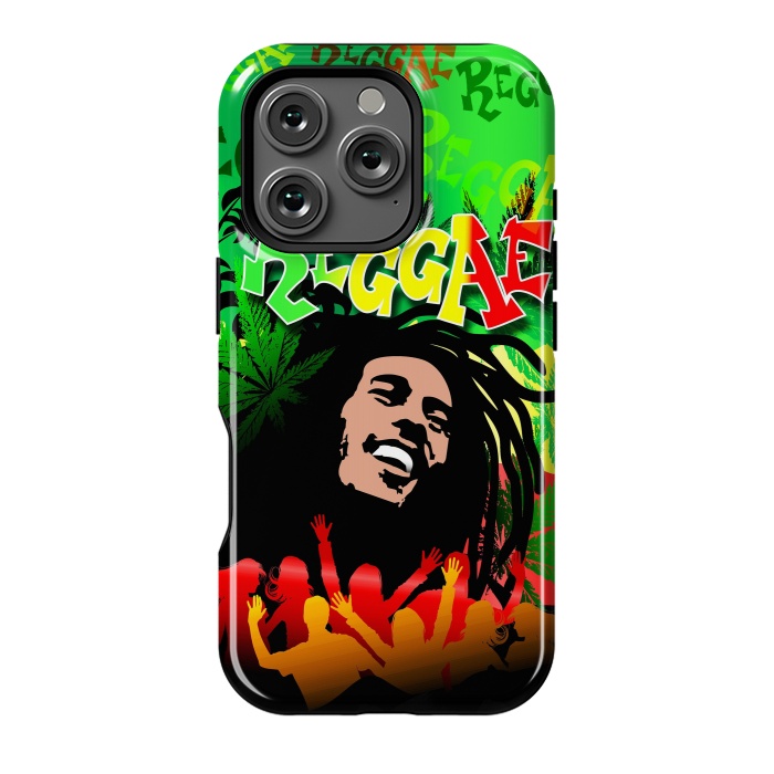 iPhone 16 Pro StrongFit Reggae RastaMan Music Colors Fun and Marijuana by BluedarkArt