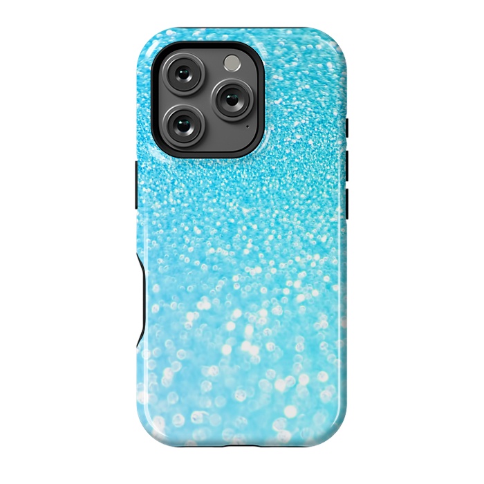 iPhone 16 Pro StrongFit Sky Blue Faux Glitter by  Utart