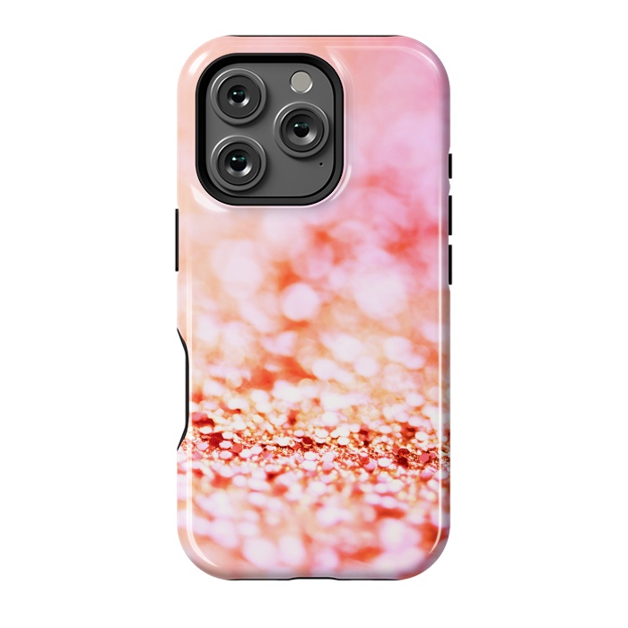 iPhone 16 Pro StrongFit Sunny pink faux glitter by  Utart