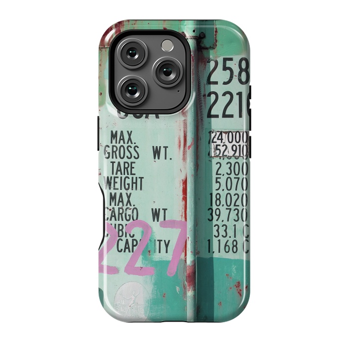 iPhone 16 Pro StrongFit Turquoise Grafitti Container by Andrea Haase