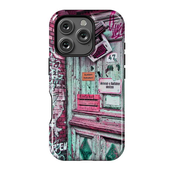 iPhone 16 Pro StrongFit Urban Grunge Door by Andrea Haase