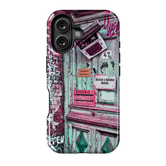 iPhone 16 StrongFit Urban Grunge Door by Andrea Haase