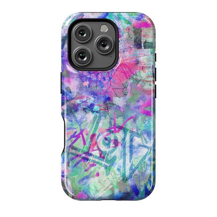 iPhone 16 Pro StrongFit Colorful Grafitti by Andrea Haase