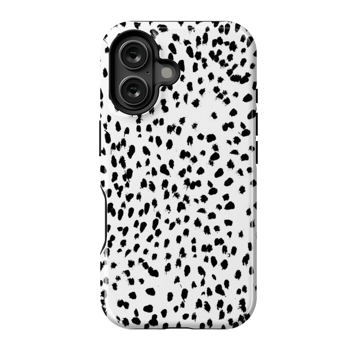 iPhone 16 StrongFit Dalmat-b&w-Animal print I by ''CVogiatzi.