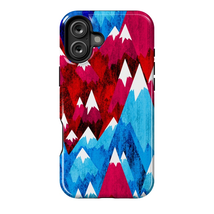 iPhone 16 Plus StrongFit Blue Peak Mountains by Steve Wade (Swade)