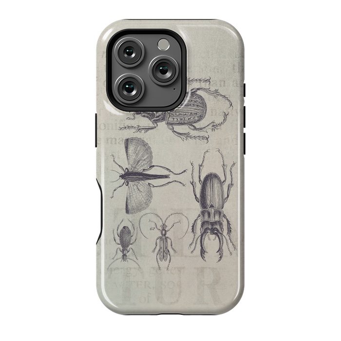 iPhone 16 Pro StrongFit Vintage Beetles And Bugs by Andrea Haase