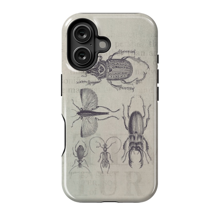 iPhone 16 StrongFit Vintage Beetles And Bugs by Andrea Haase