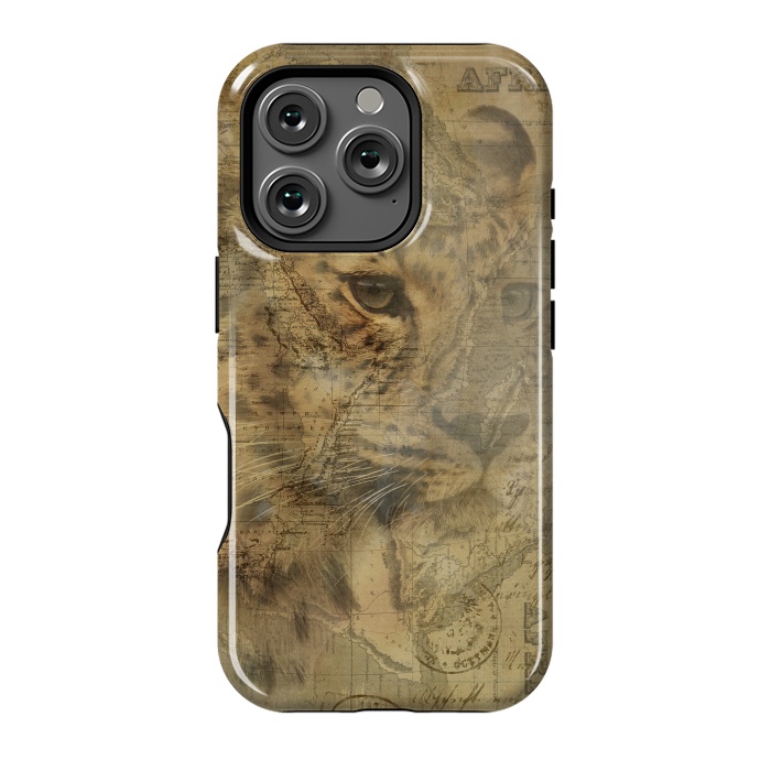 iPhone 16 Pro StrongFit Cheetah Vintage Style by Andrea Haase