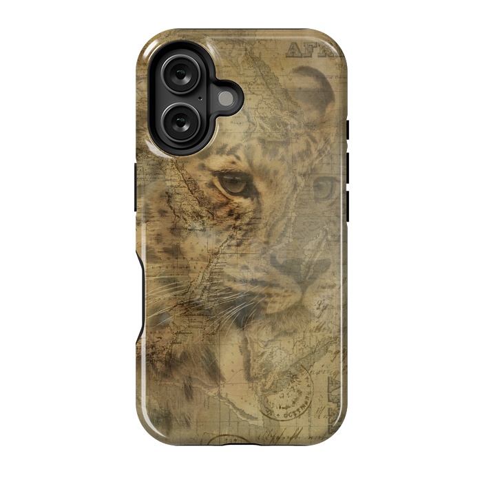 iPhone 16 StrongFit Cheetah Vintage Style by Andrea Haase