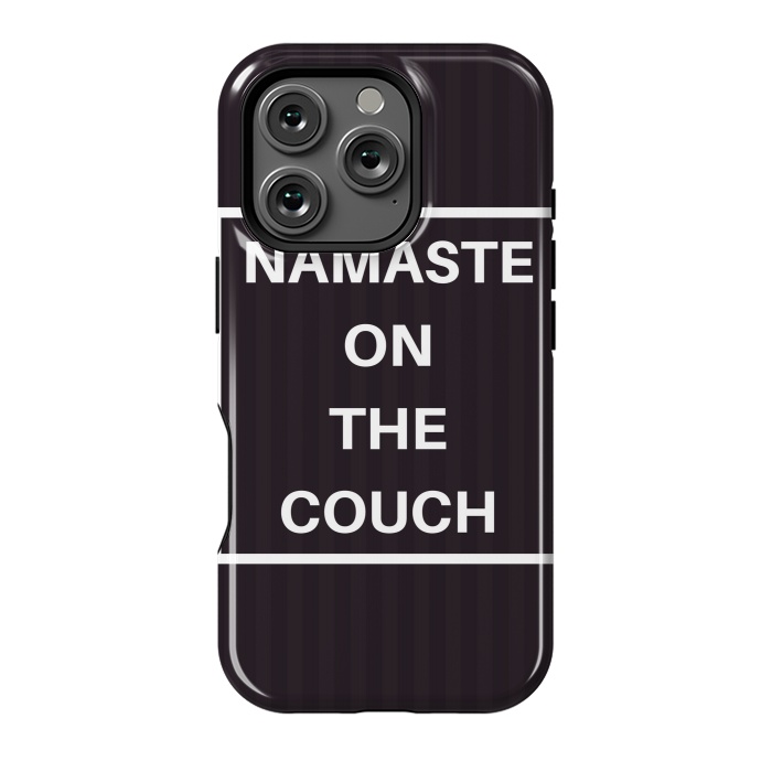 iPhone 16 Pro StrongFit namaste on the couch by MALLIKA