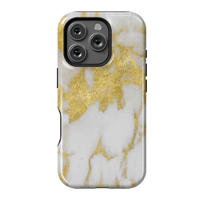 iPhone 16 Pro StrongFit Gold marble by haroulita