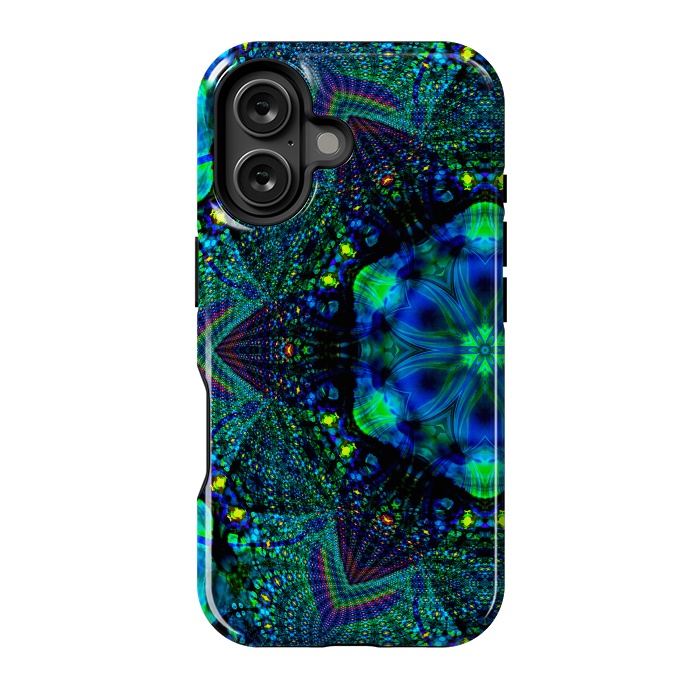 iPhone 16 StrongFit Half kaleidoscope mandala by haroulita