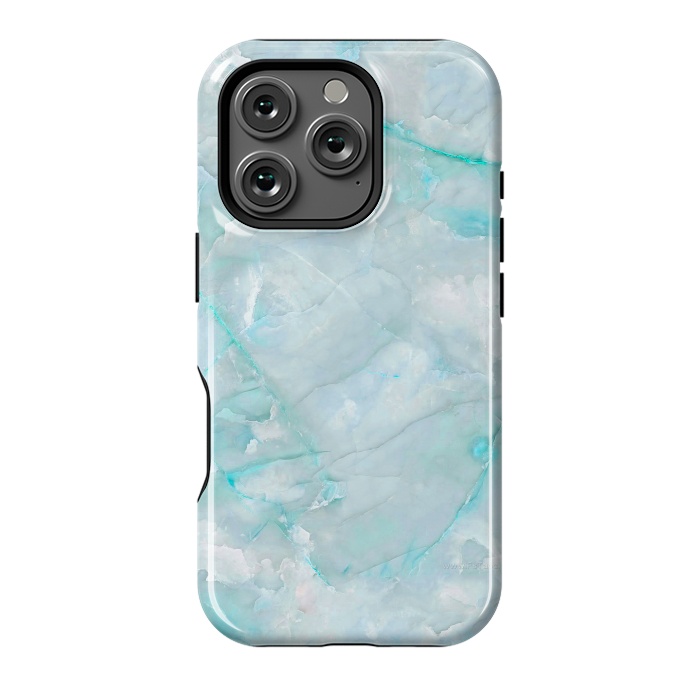 iPhone 16 Pro StrongFit Light Blue Veined Agate by  Utart