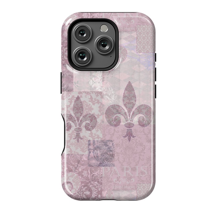 iPhone 16 Pro StrongFit Romantic Vintage Pattern Soft Pink by Andrea Haase