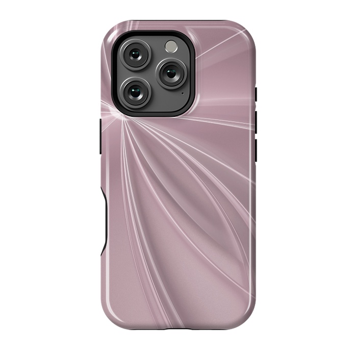 iPhone 16 Pro StrongFit Fractal Light Rays Soft Pink by Andrea Haase