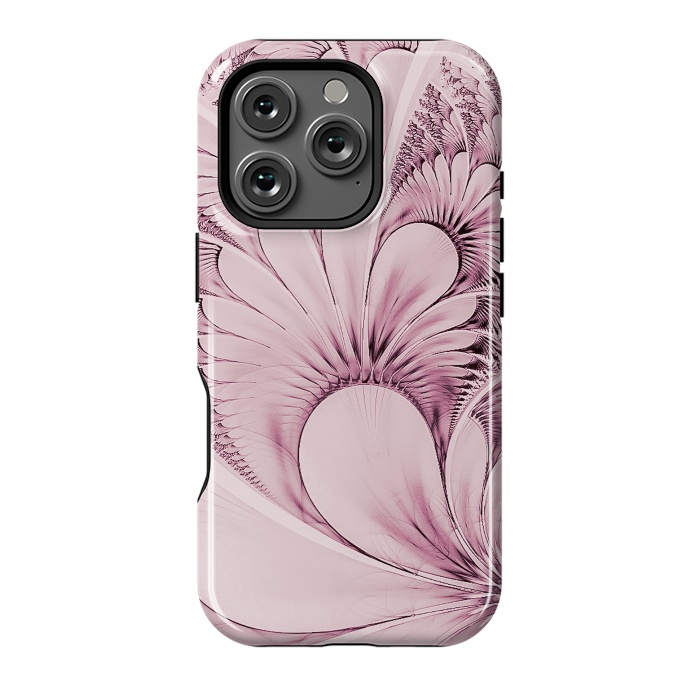 iPhone 16 Pro StrongFit Pink Flourish Fractal by Andrea Haase