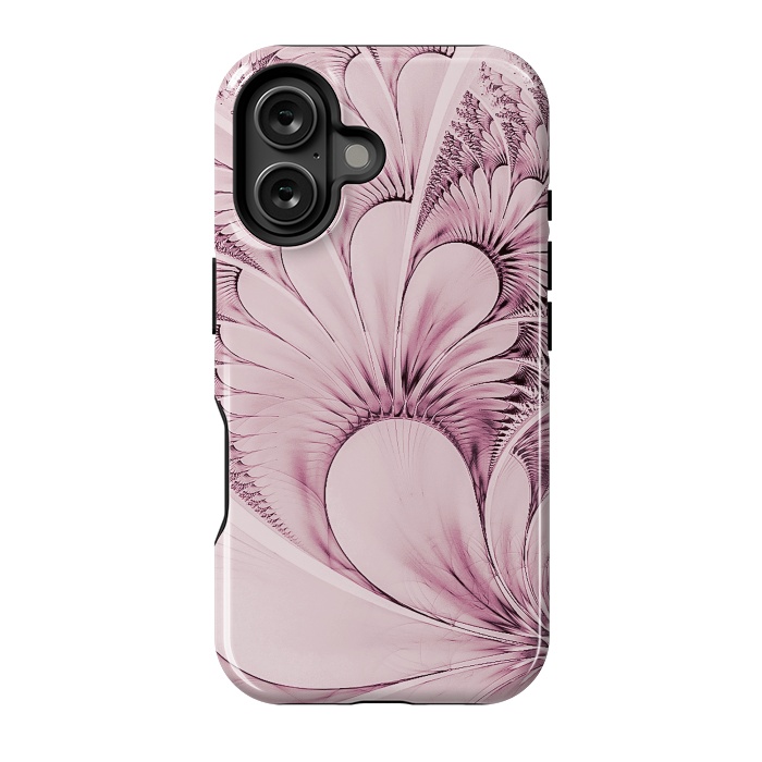 iPhone 16 StrongFit Pink Flourish Fractal by Andrea Haase