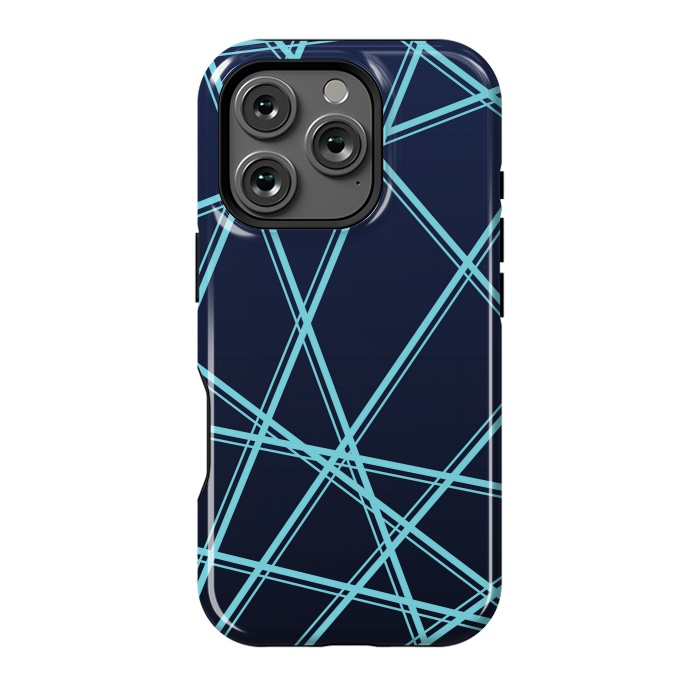 iPhone 16 Pro StrongFit BLUE LINES PATTERN by MALLIKA