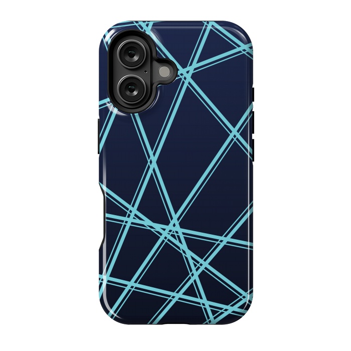 iPhone 16 StrongFit BLUE LINES PATTERN by MALLIKA