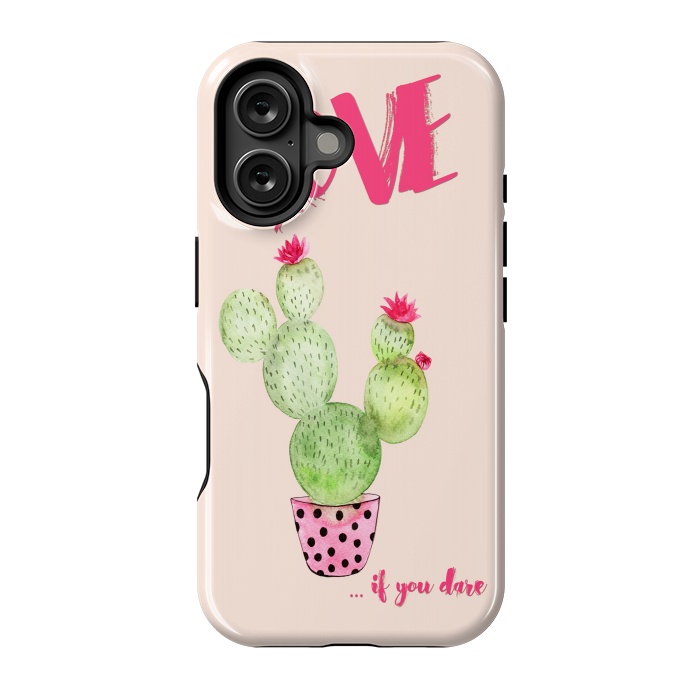 iPhone 16 StrongFit Love if you dare- Cactus by  Utart