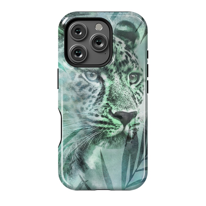 iPhone 16 Pro StrongFit Cheetah Green Jungle 2 by Andrea Haase